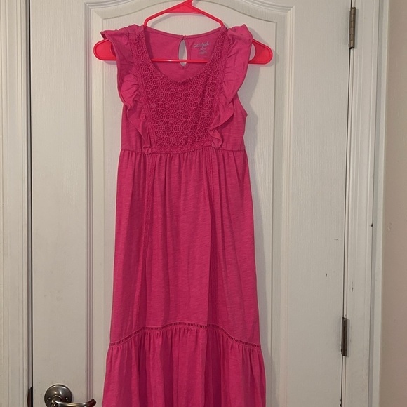 Pink Kids Maxi  Dress Large 10/12 Cat and Jack - Picture 1 of 4